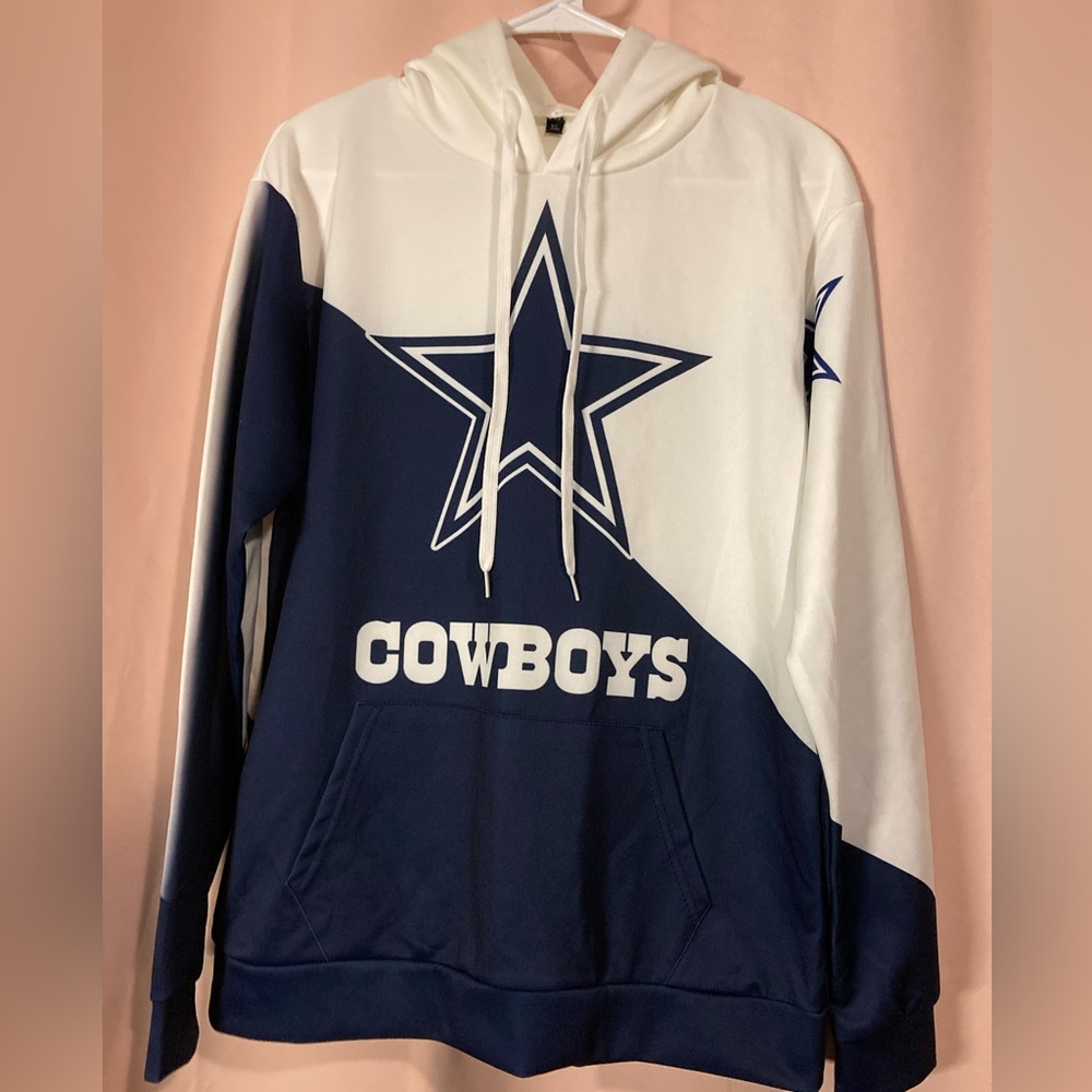 Cowboys Star Hoodie in Blue and White